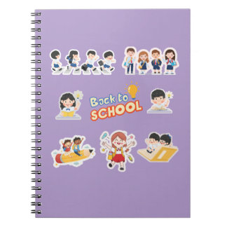 Back to school kids amazing design notebook
