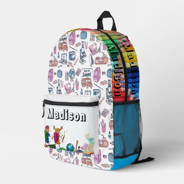 Back to School Kid's Backpack (Back Corner Right)