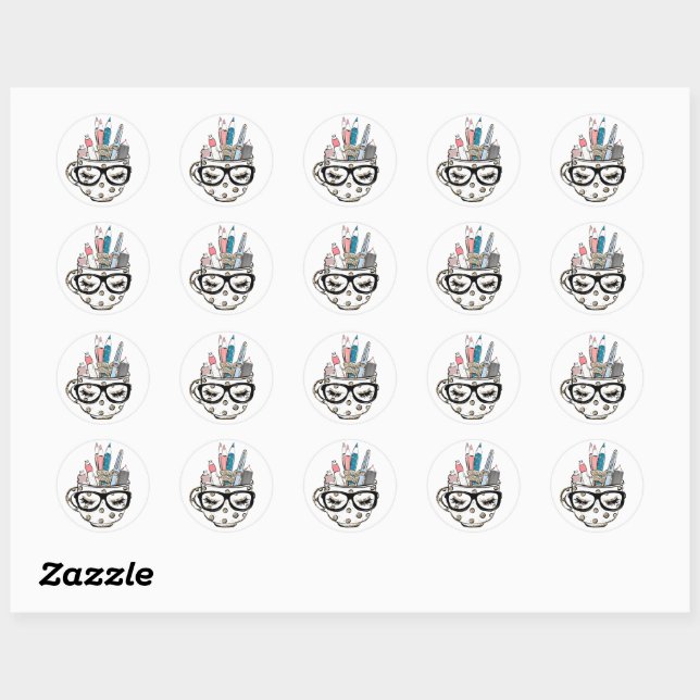 Back to School Kids Classic Round Sticker (Sheet)