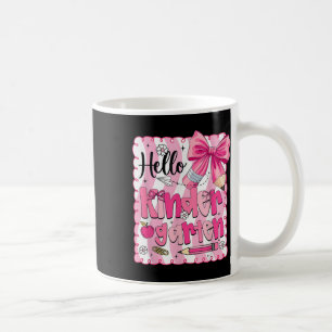 Back To School Kindergarten Coquette Pencil Bow Gi Coffee Mug