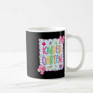 Back To School Kindergarten Coquette Pencil Bow Te Coffee Mug