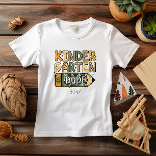 Back to School Kindergarten Dude Camo Boy T-Shirt