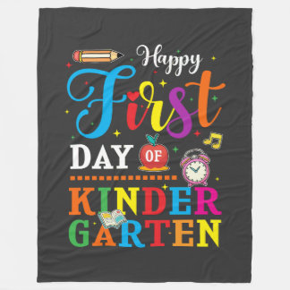 Back to school, kindergarten fleece blanket