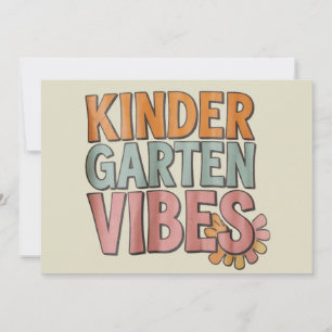 Back to School Kindergarten Pre K First Grade Invitation