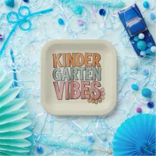 Back to School Kindergarten Pre K First Grade Paper Plate