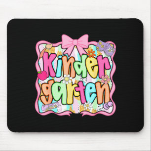 Back to school kindergarten preppy teacher girl mouse pad
