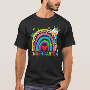 Back To School Kindergarten Rainbow Unicorn Teache T-Shirt