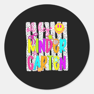 Back to school kindergarten teachers women student classic round sticker