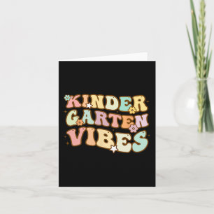 Back To School Kindergarten Vibes Retro Teacher Wo Card