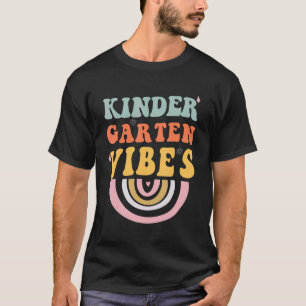 Back To School Kindergarten Vibes Retro Teacher Wo T-Shirt