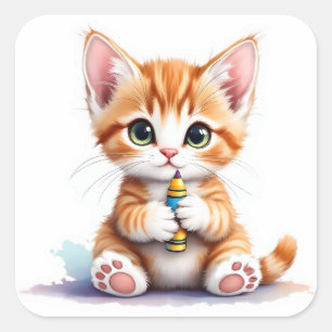 Back To School Kitten-The Cutest EVER! Sticker