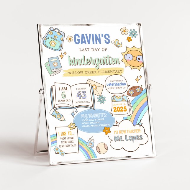 Back to School Last Day Board Sign (Last Day Back to School Board Sign)