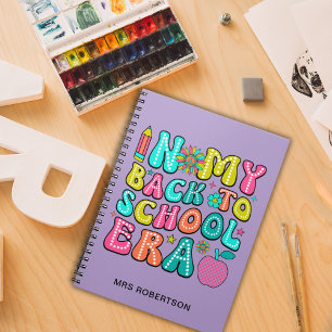 Back to school Lavender teacher spiral notebook