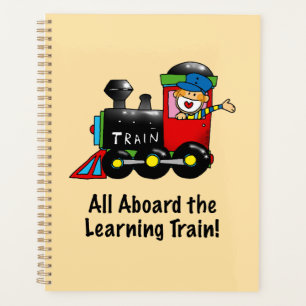 Back to School Learning Train cartoon Planner