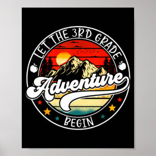 Back to school let the 3rd third grade adventure poster