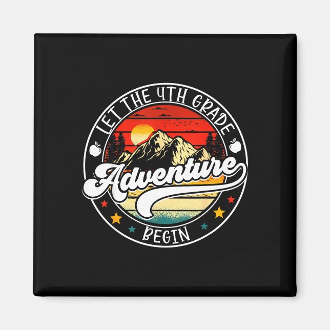 Back to school let the 4th fourth grade adventure magnet (Front)