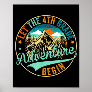 Back to school let the 4th fourth grade adventure poster