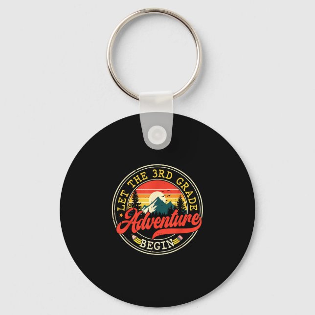 Back to school let the third 3rd grade adventure key ring (Front)