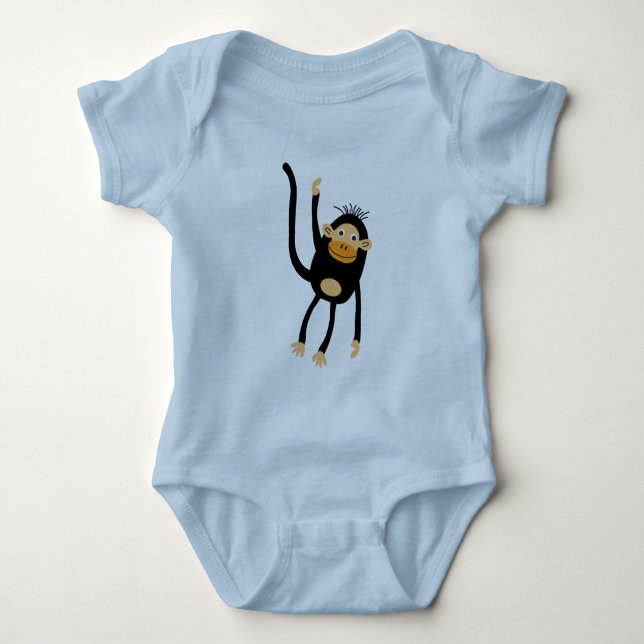 Back To School Little Monkey Baby Bodysuit (Front)