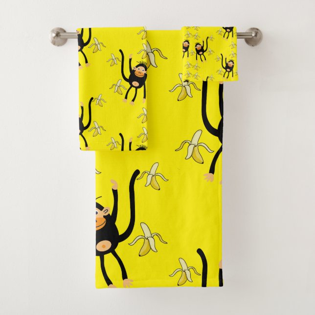 Back To School Little Monkey Bath Towel Set (Insitu)