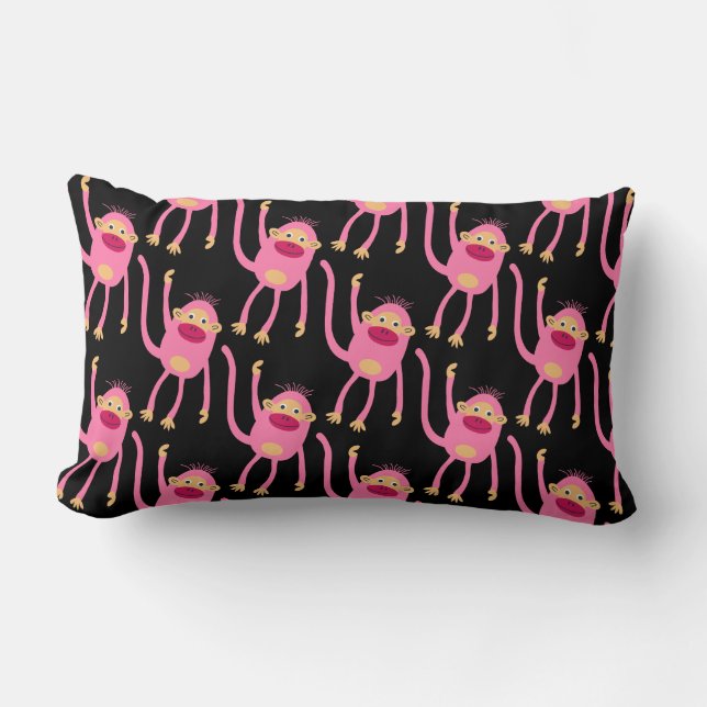 Back To School Little Monkey Lumbar Cushion (Front)