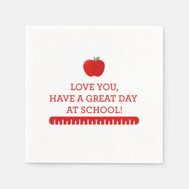 Back to School LunchBox Napkin (Front)