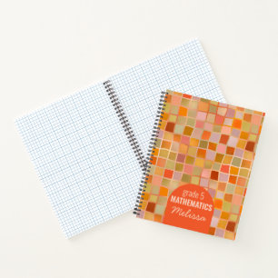 Back to school math student kids notebook