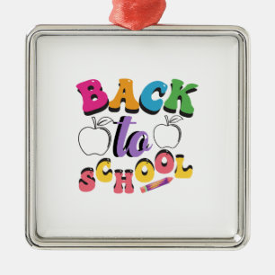 Back To School Metal Ornament