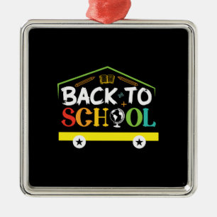Back To School Metal Ornament