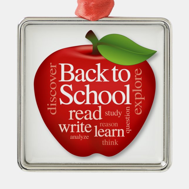 Back to School Metal Ornament (Front)