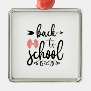 Back To School Metal Ornament