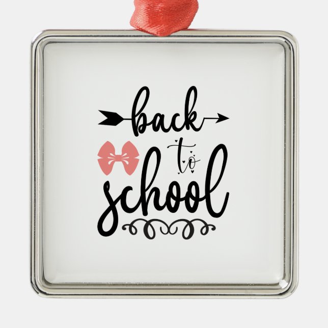 Back To School Metal Ornament (Front)