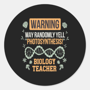 Back To School Microbiology Funny Science Teacher Classic Round Sticker