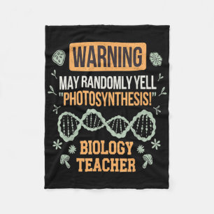 Back To School Microbiology Funny Science Teacher Fleece Blanket
