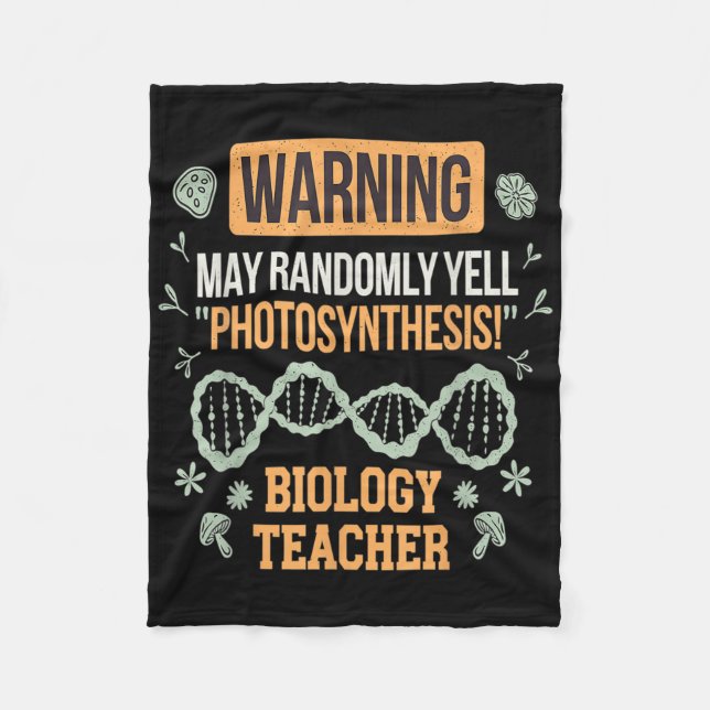 Back To School Microbiology Funny Science Teacher  Fleece Blanket (Front)