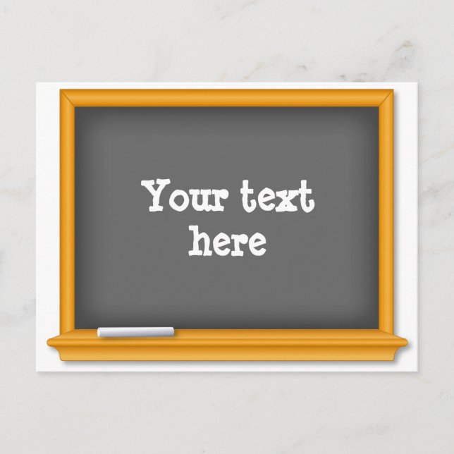 Back to School Mini Chalkboard  Postcard (Front)