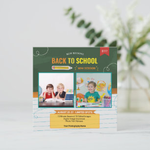 Back to school mini session template