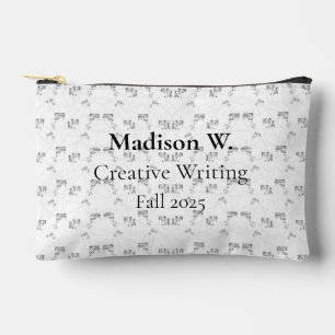 Back-to-School Minimal Line Pattern Summer Accessory Pouch