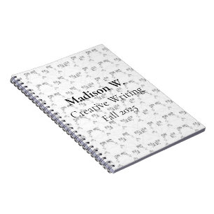 Back-to-School Minimal Line Pattern   Summer Notebook