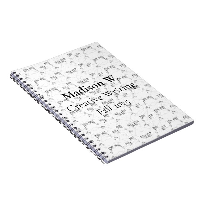 Back-to-School Minimal Line Pattern | Summer Notebook (Right Side)