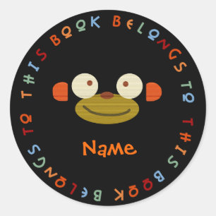 Back To School Monkey Stickers! Classic Round Sticker