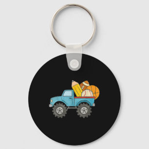 Back To School Monster Truck Baseball Football Bas Key Ring