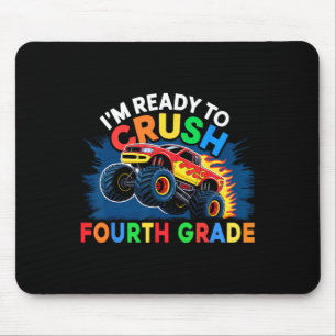 Back To School Monster Truck Boys First Day Of Fou Mouse Pad