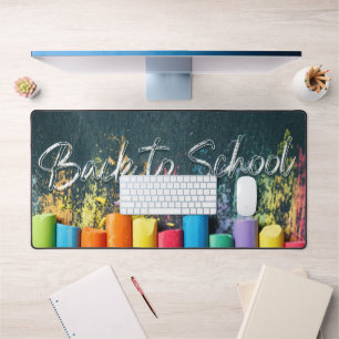 Back To School   Multi colour  Desk Mat