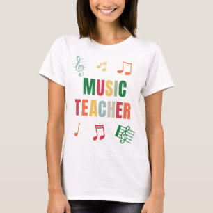 Back to School Music Teacher colourful T-Shirt