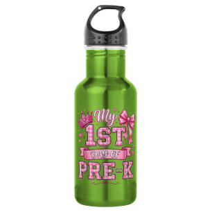 Back to School My 1st Day of Pre-K Pink Bow Girls 532 Ml Water Bottle