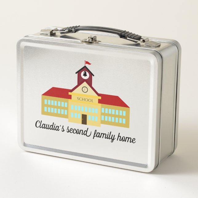 Back to School My Second Home Metal Lunch Box (Front)