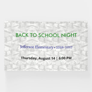 Back to School Night Vinyl Banner – Custom School