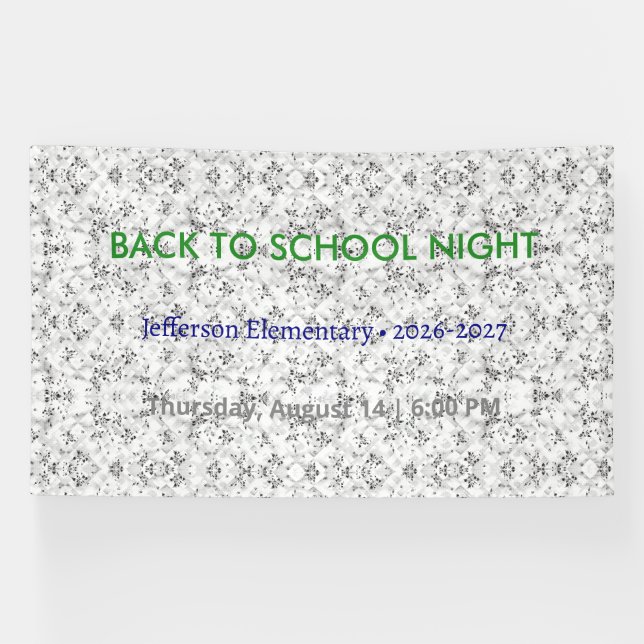 Back to School Night Vinyl Banner – Custom School  (Horizontal)
