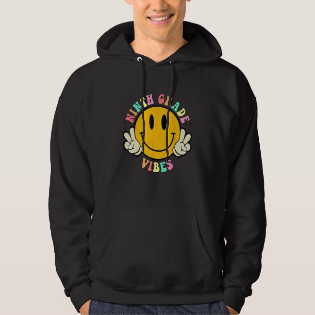 Back To School Ninth Grade Vibes Student Teacher R Hoodie (Front)